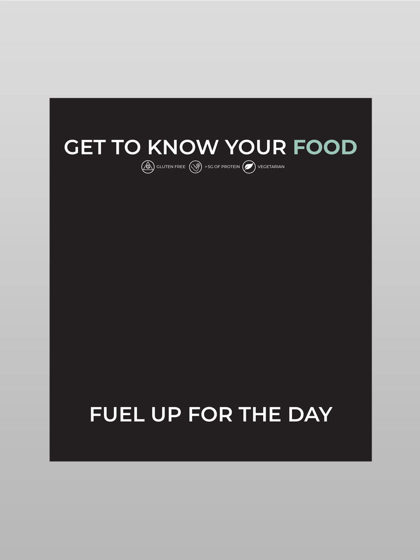 Cold Food Menu with Calories - Hanging