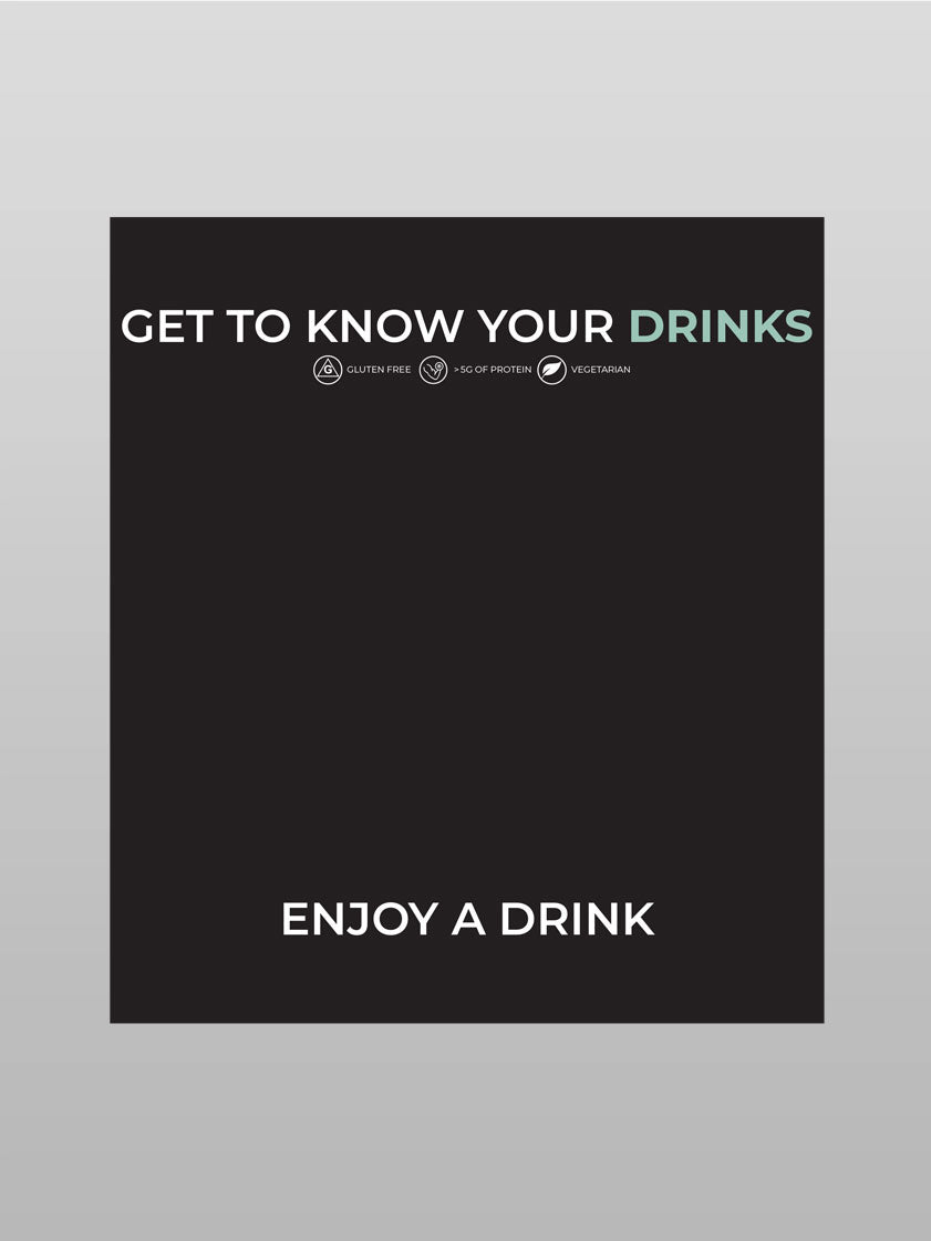 Drinks Menu with Calories - Hanging
