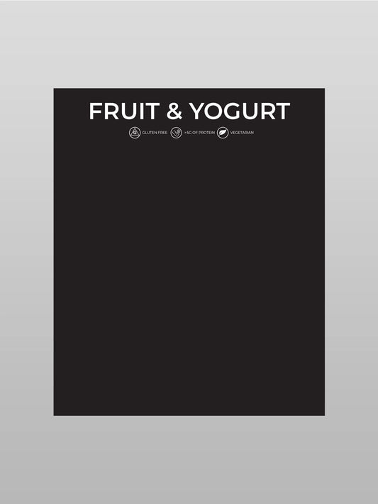 Fruit & Yogurt Menu with Calories - Counter