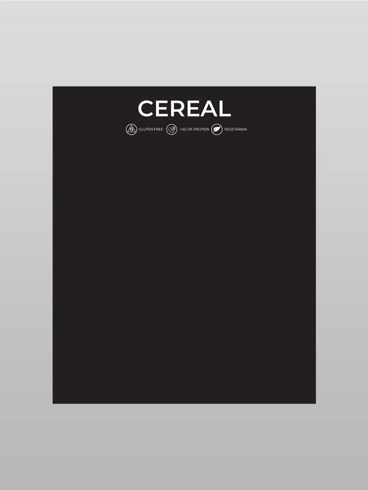Cereal Menu with Calories - Counter