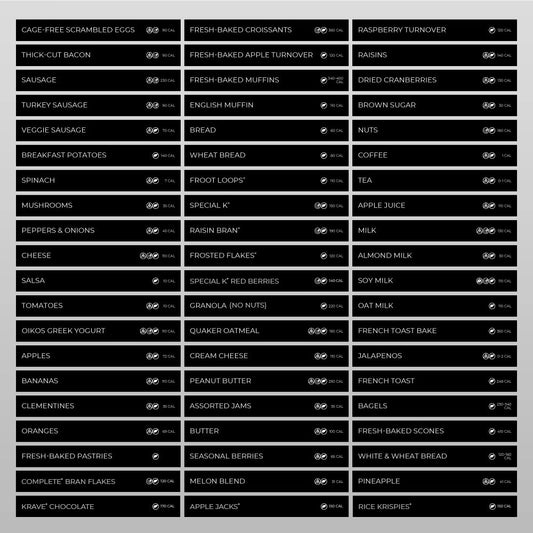 Food Inserts - Counter (Kit of 60)