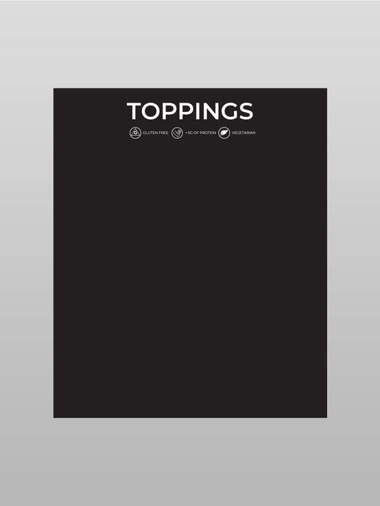Toppings Menu with Calories - Counter (Pack of 2)