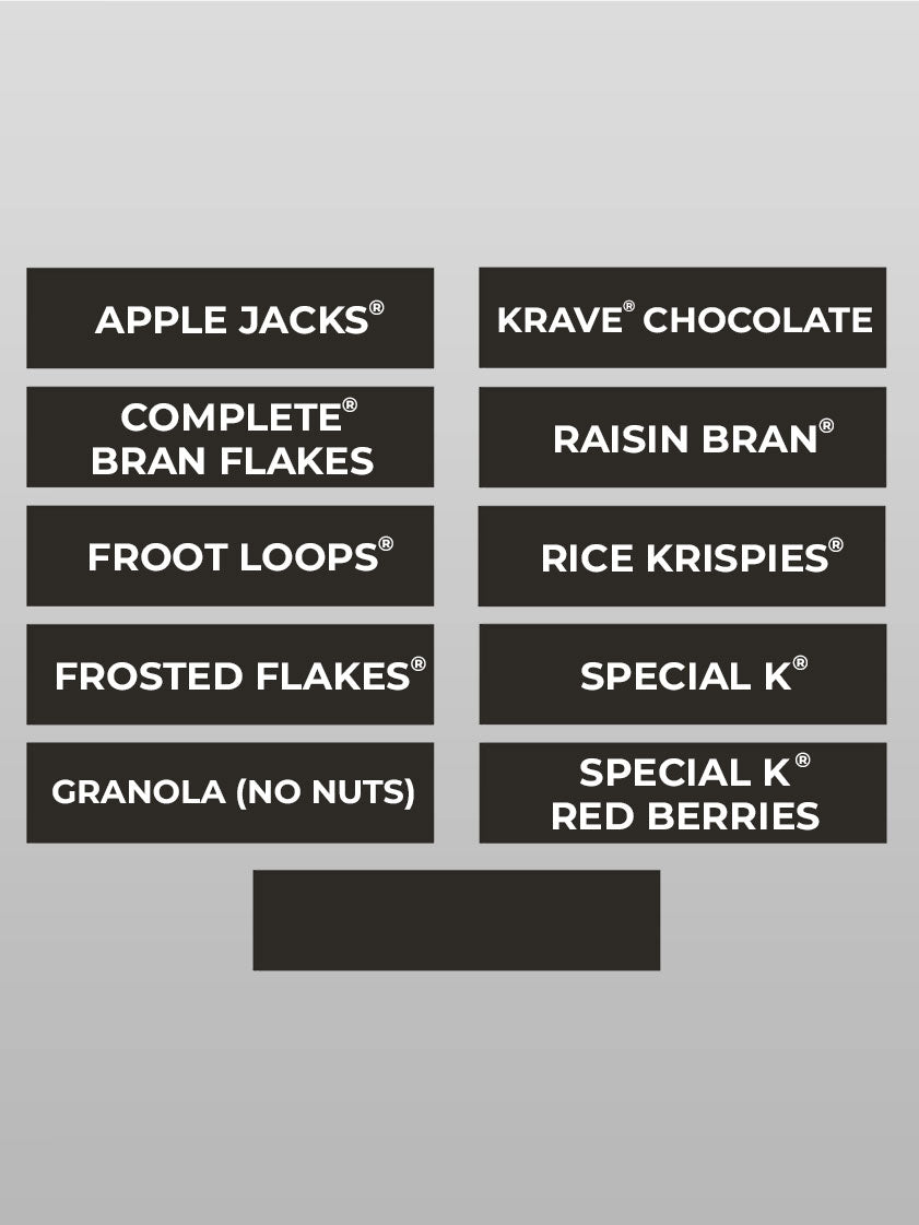 Cereal Labels Set w/ Velcro