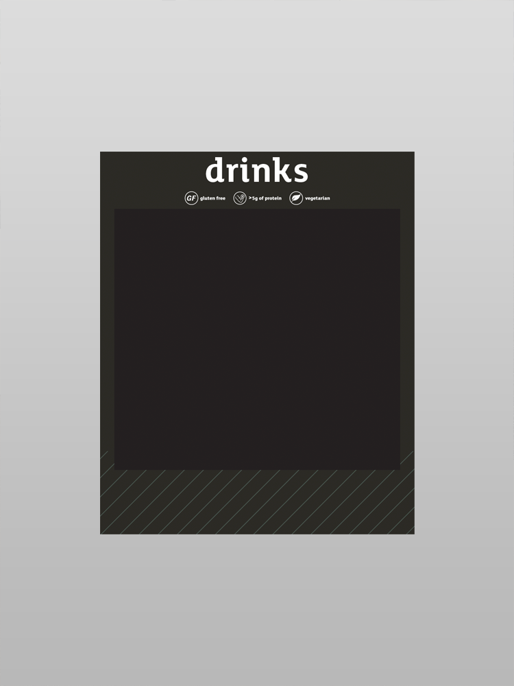 Drinks Menu with Calories - Counter