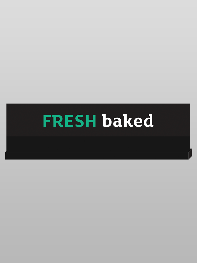 Full Case Sign Bakery Case Sign W/ Base – Holiday Inn Breakfast Program